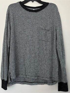 Stars Above Pajama Striped Long Sleeve Sleep Lounge Top